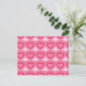 Carte Postale Coeurs Abstraits modernes - Azalea rose (Debout devant)
