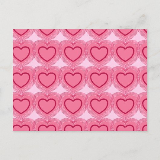 Carte Postale Coeurs Abstraits modernes - Azalea rose (Devant)