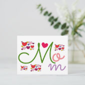 Carte Postale Coeurs adorables Maman mignonne (Debout devant)