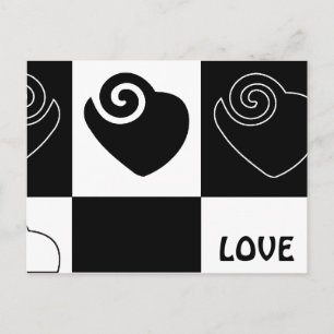 CARTE POSTALE COEURS AMOUREUX