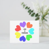 Carte postale Coeurs Arc-en-Ciel (Debout devant)