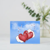 Carte Postale Coeurs Balloons Avec Petits Coeurs (Debout devant)