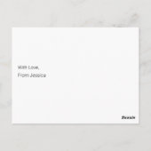 Carte Postale Coeurs blanc et rouge Heureuse Sainte-Valentin (Dos)