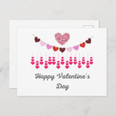 Carte postale Coeurs carte de jour Valentines (Devant / Derrière)