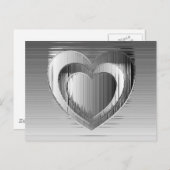 Carte Postale Coeurs chromés polis (Devant / Derrière)