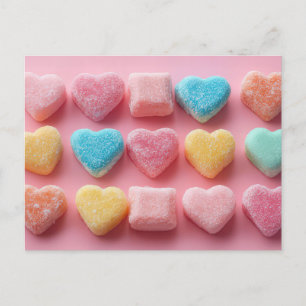 Carte Postale Coeurs colorés de la Saint-Valentin