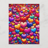 Carte Postale Coeurs colorés, Post-croisement (Devant)