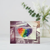 Carte Postale Coeurs (Crayon Love) (Debout devant)