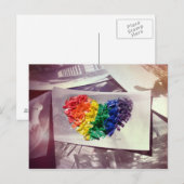 Carte Postale Coeurs (Crayon Love) (Devant / Derrière)