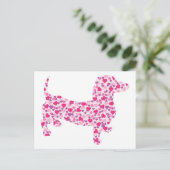 Carte Postale Coeurs Dachshund (Debout devant)
