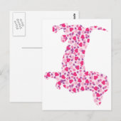 Carte Postale Coeurs Dachshund (Devant / Derrière)