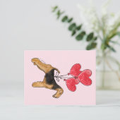 Carte Postale Cœurs d'Airedale Terrier (Debout devant)