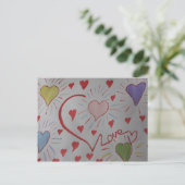 Carte Postale Coeurs d'amour (Debout devant)