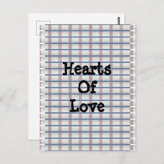 Carte Postale Coeurs D'Amour (Devant / Derrière)