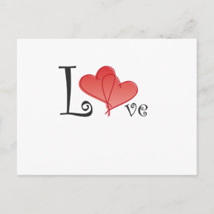 Carte Postale Coeurs d'amour