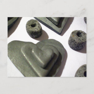 Carte Postale Coeurs d'amour argent