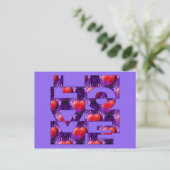 Carte Postale COEURS D'AMOUR | lila (Debout devant)