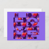 Carte Postale COEURS D'AMOUR | lila (Devant / Derrière)