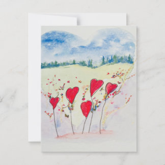 Carte Postale Coeurs d'amour pour toujours