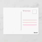 Carte postale Coeurs d'aquarelle de Valentine (Dos)