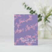 Carte Postale Coeurs d'aquarelle flottants Merci rose violet (Debout devant)