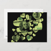 Carte Postale Coeurs d'argent (Devant / Derrière)