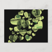 Carte Postale Coeurs d'argent (Devant)