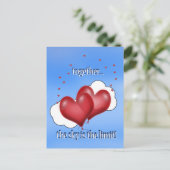 Carte Postale Coeurs de ballon avec petits coeurs (Debout devant)