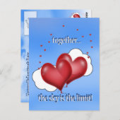 Carte Postale Coeurs de ballon avec petits coeurs (Devant / Derrière)