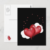 Carte Postale Coeurs de ballon rouge (Devant / Derrière)