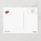 Carte Postale Coeurs de ballon rouge (Dos)