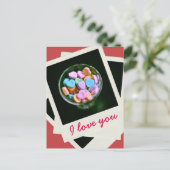 Carte Postale Cœurs de bonbon, photographie, Saint-Valentin, Amo (Debout devant)