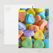 Carte Postale Coeurs de bonbons colorés (Devant / Derrière)