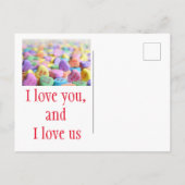 Carte Postale Coeurs de bonbons Valentine (Dos)