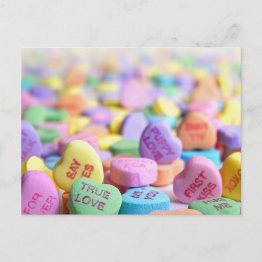 Carte Postale Coeurs de bonbons Valentine (Devant)