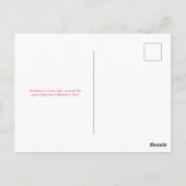 Carte Postale Coeurs de brosse rose Saint-Valentin (Dos)