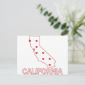 Carte Postale Coeurs de Californie (Debout devant)