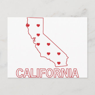 Carte Postale Coeurs de Californie