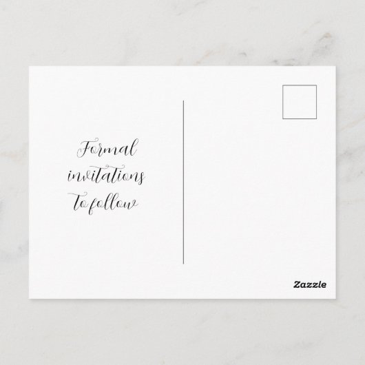 Carte Postale Coeurs de calligraphie à la crème subtile Enregist (Dos)