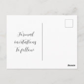 Carte Postale Coeurs de calligraphie rose vif Enregistrer la dat (Dos)