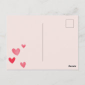 Carte Postale Coeurs de chats roses mignonette Gold Love (Dos)