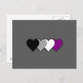 Carte Postale Coeurs de fierté de l'homosexualité (Devant / Derrière)