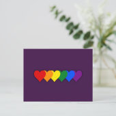 Carte Postale Coeurs de fierté LGBT (Debout devant)