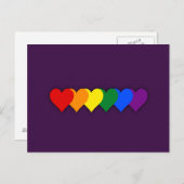 Carte Postale Coeurs de fierté LGBT (Devant / Derrière)