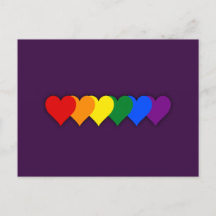 Carte Postale Coeurs de fierté LGBT