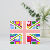 Carte Postale Coeurs de filles Union Jack (Debout devant)