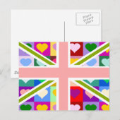 Carte Postale Coeurs de filles Union Jack (Devant / Derrière)