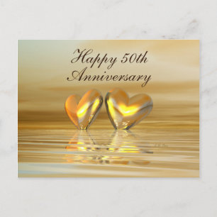 Carte Postale Cœurs de jubilé d'or