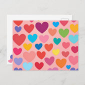 Carte Postale Coeurs de la Saint Valentin (Devant / Derrière)