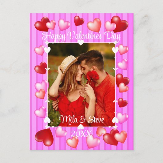 Carte Postale Coeurs de la Saint-Valentin (Devant)